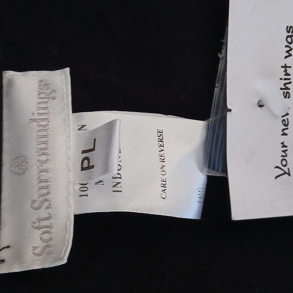 100% Black Rayon Blouse. Size PL, NWOT - Picture 8 of 8